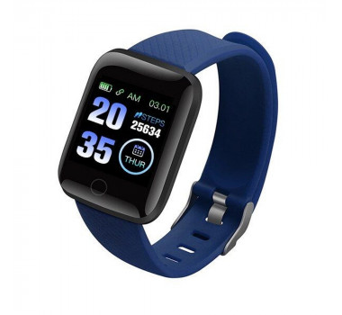 Relogio Inteligente Smartwatch D13 Azul Pedometro Multi-esportes Km Kcal Fc Pa Sono