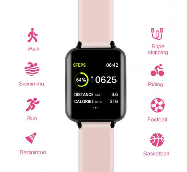 Smart Watch Relógio Inteligente B57 Band Hero 3 Sports Fitness Rosa