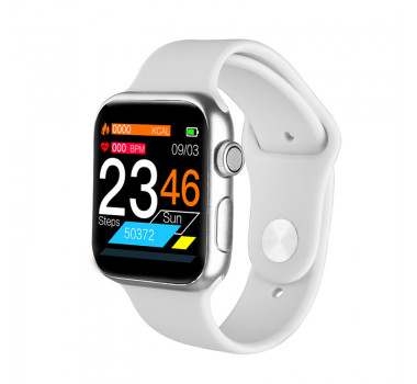 Relógio Smartwatch P20 Monitor Cardíaco Pressão Arterial Sono Passos Android iOS - Prata