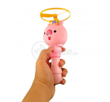 Brinquedo Máquina de Bolhas Bubble Toy Soaring Voador Crianças Haste Desenhos Animados Porco Rosa 13