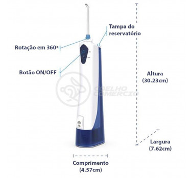 Irrigador Oral Bucal 2 Bicos Fio Dent Água Wp-360 Nº 05