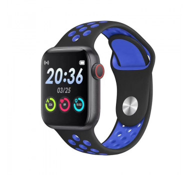 W5 relógio inteligente saúde pulseira de monitoramento Fitness smartwatch Esporte Android - Preto com Azul