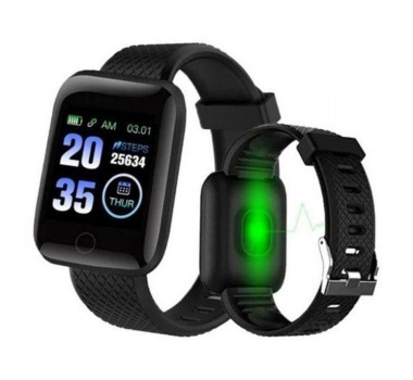 Relogio Inteligente Smartwatch D13 Preto Pedometro Multi-esportes Km Kcal Fc Pa Sono