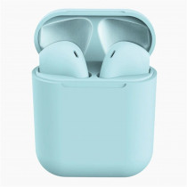 Inpods 12 TWS Macaron Fone de ouvido Bluetooth 5.0 sem fio fone de ouvido com microfone para todos os telefones - Azul