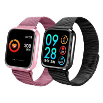 Kit Ele e Ela 1 Relógio Smartwatch P70 Preto Android iOS + 1 Relógio Smartwatch P70 Rosa Android iOS
