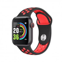 W5 relógio inteligente saúde pulseira de monitoramento Fitness smartwatch Esporte Android - Preto com Vermelho
