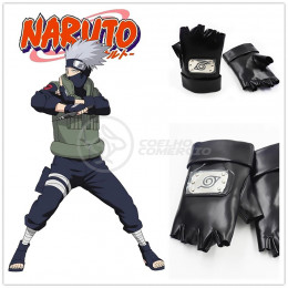 Luvas de Couro Kakashi Hatake Sensei O Ninja que Copia Cosplay Anime Naruto Konoha