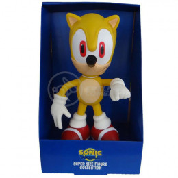Boneco Action Figure Sonic Amarelo Articulado Grande Super Size 23cm - Sonic World